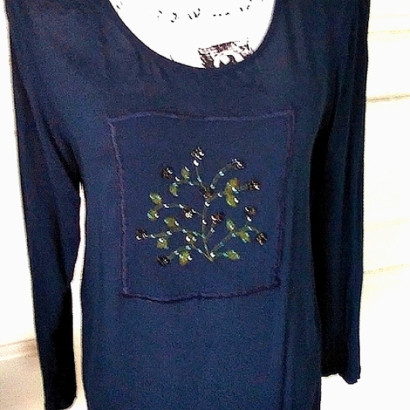 LA BLEND NAVY BLUE TUNIC - Picture 5 of 9